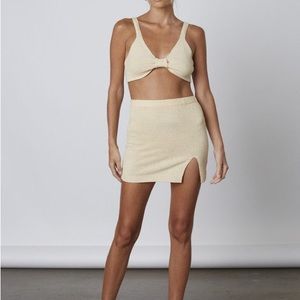 Knitted Two Piece Skirt Set